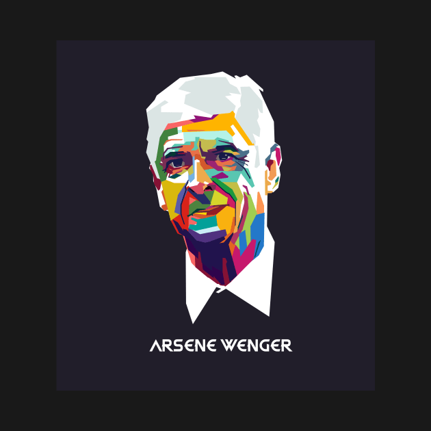 Arsene Wenger In Wpap Pop Art by Hanafi