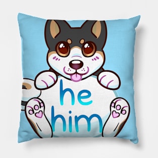 Doggy Pronouns - He/Him Pillow