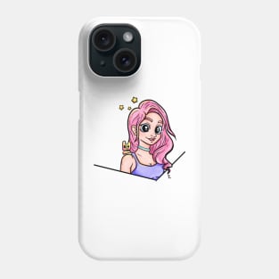 Girl with a friend Phone Case