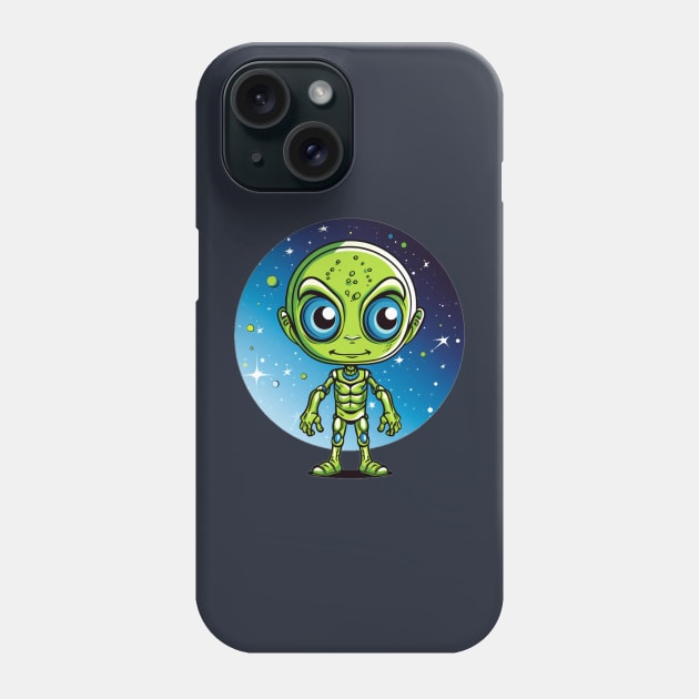 Little Green Man Phone Case by Jason's Finery