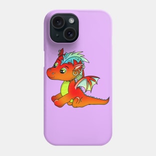 Cute cartoon punk baby dragon Phone Case