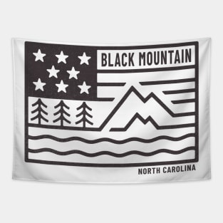 Visiting NC Mountain Cities Black Mountain, NC Flag Tapestry