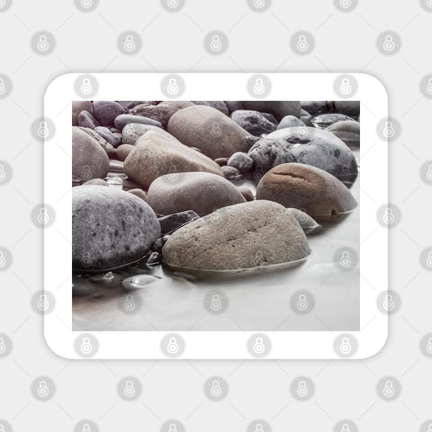 Stones on the beach 2 Magnet by mbangert