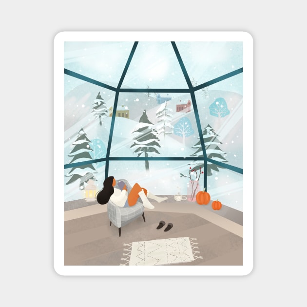 Winter wonderland Magnet by Petras