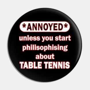 Table tennis forehand punch backhand double Pin