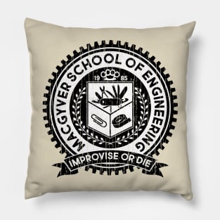 Retro Macgyver school of engineering Pillow