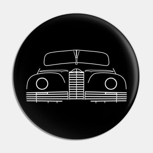 Packard Super Clipper 1940s classic car white outline graphic Pin