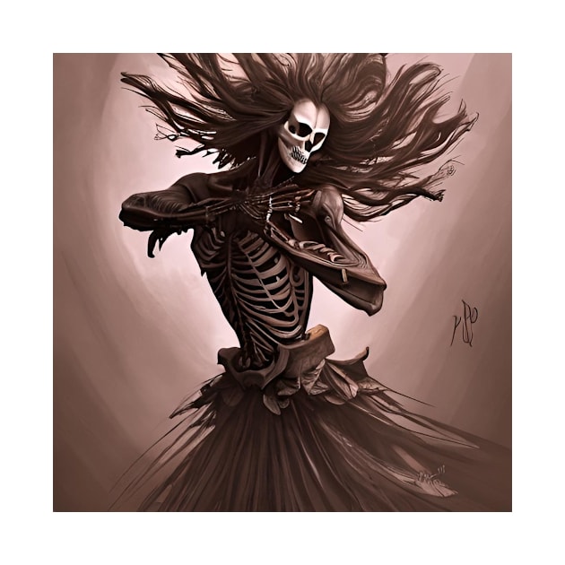 Ballet Skeleton Gothic Warrior by ShopSunday