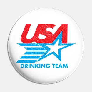 USA Drinking Team July 4th Funny Independence Day Pin