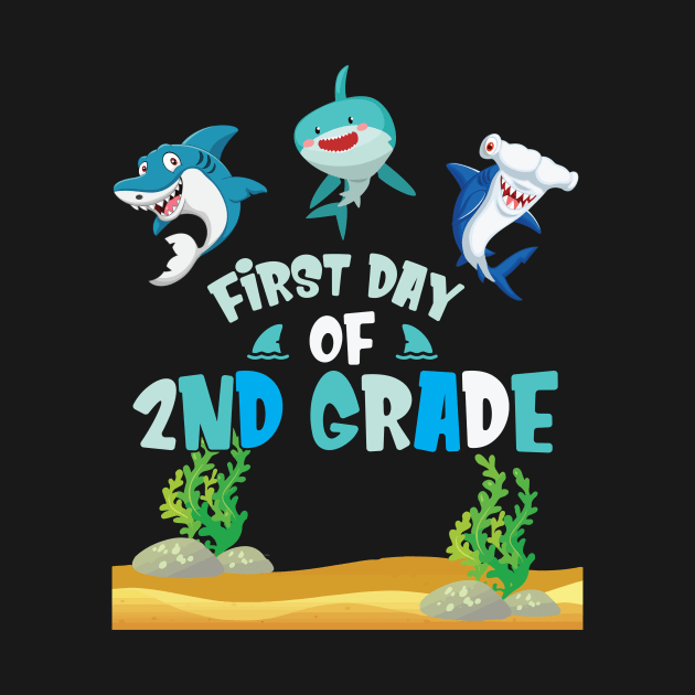 First Day Of 2nd Grade Sharks Students Happy Back To School First Day Of School by joandraelliot