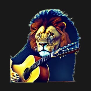 The king of the Jungle playing guitar T-Shirt