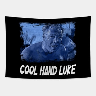 Luke's Poker Face Vibes Cool Luke Movie-Inspired Couture Fashion Tapestry