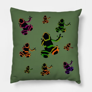 frog colourful Pillow