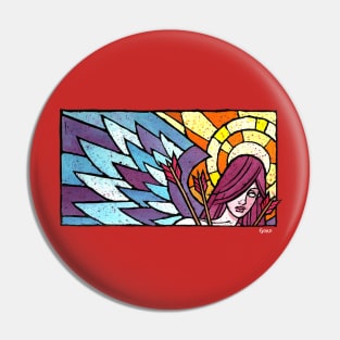 Stain glass Angel Pin