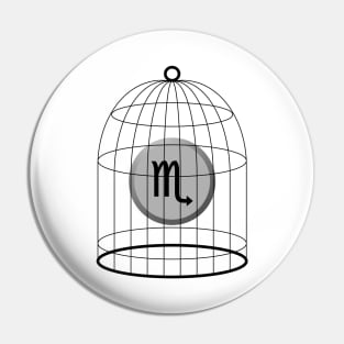 Scorpio Stellazzio In a Cage Pin