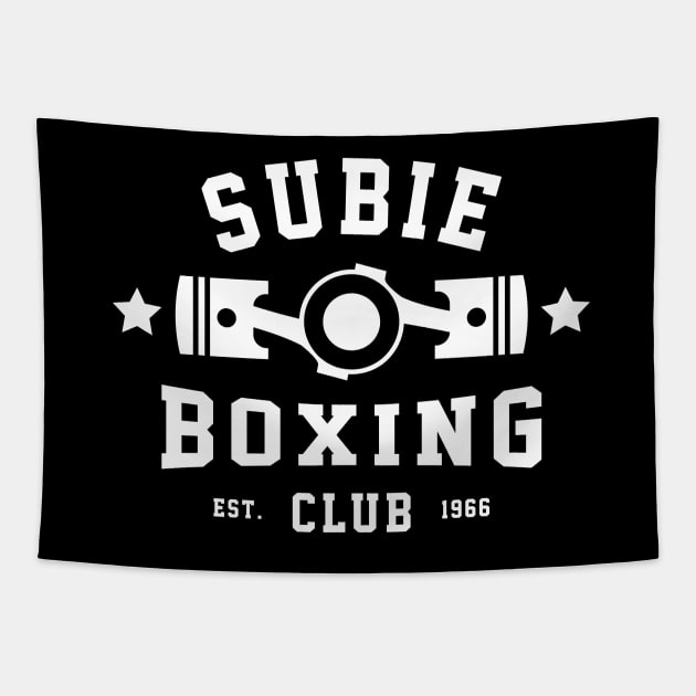 SUBIE BOXING CLUB Tapestry by cowyark rubbark