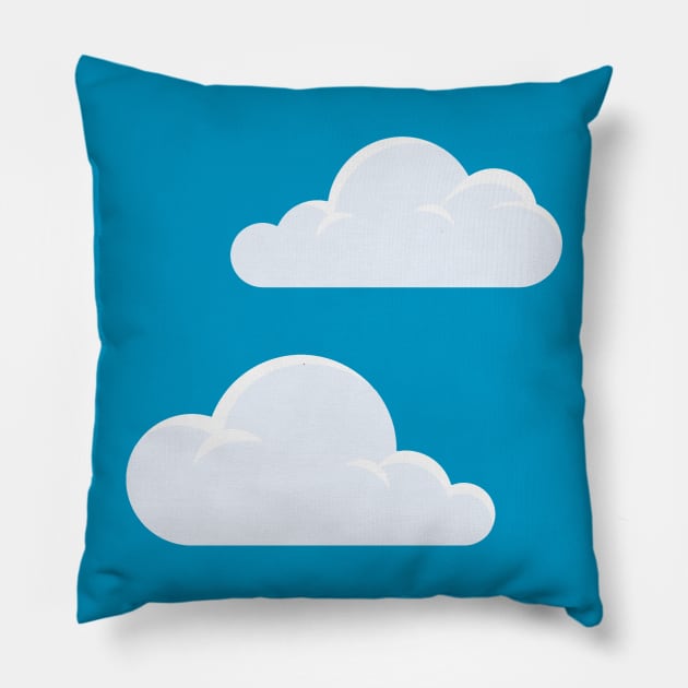 Fluffy clouds Pillow by EuGeniaArt