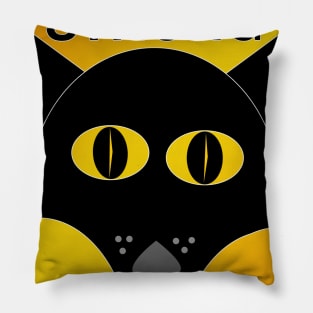 Strong Black Cat Pillow