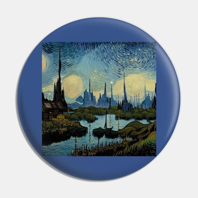 Starry Night in Kashyyyk Pin by Grassroots Green