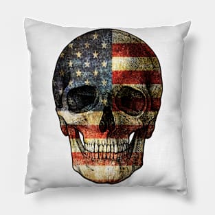 USA Skull Pillow