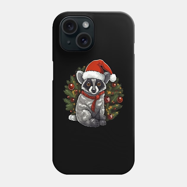 Lemur Christmas Phone Case by JH Mart