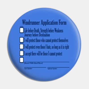 Windrunner Application Pin