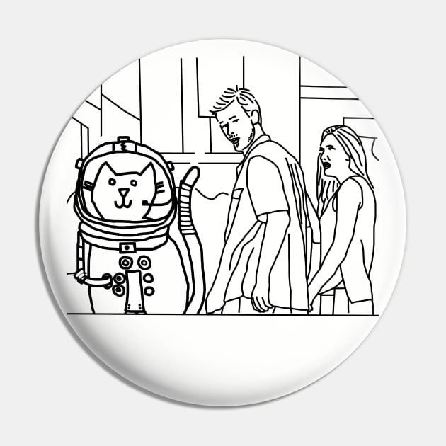 Distracted Boyfriend Memes With Sci Fi Astronaut Cat Pin by ellenhenryart