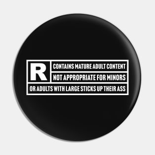 Motion Picture Content Rating Parody Pin