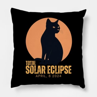 TOTAL SOLAR ECLIPSE 2024 MOON CAT Pillow