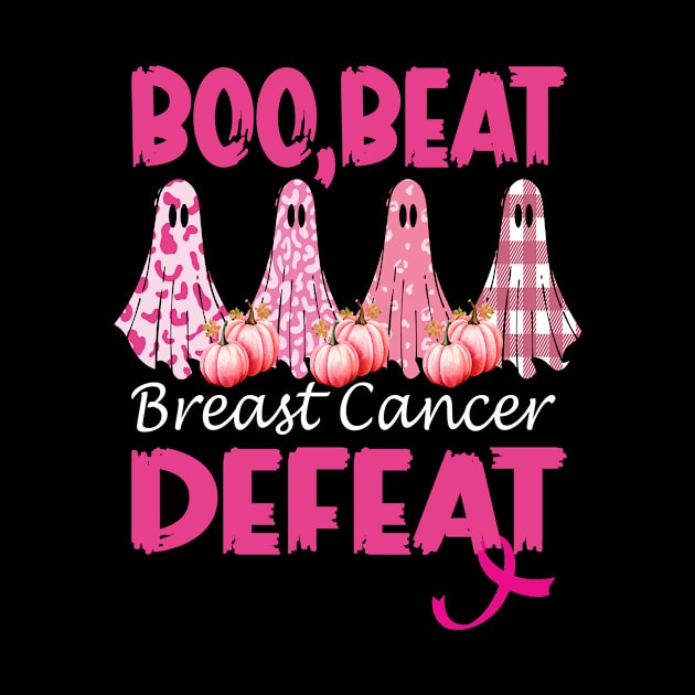 Boo, Beat, Breast cancer defeat, breast cancer awareness halloween by AlmaDesigns