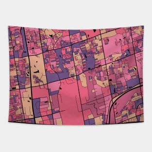 Vaughan Map Pattern in Purple & Pink Tapestry