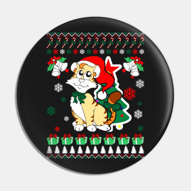 Christmas cat - Ugly Christmas Model Pin by D3monic