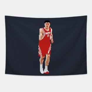 Yao Ming Pixel Running Tapestry