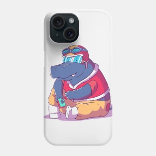 Gamer Hippo // Funny Animals Playing Video Games Phone Case