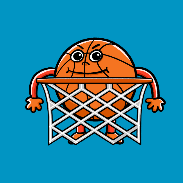 Basketball kid in the hoop by bubboboon