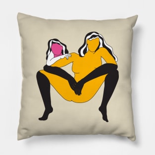 M of Mom & Daughter Pillow