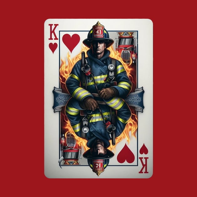 Firefighter Playing Card by Dmytro