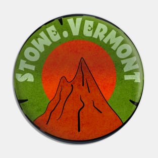 Stowe Vermont Vintage Flat Design Pin