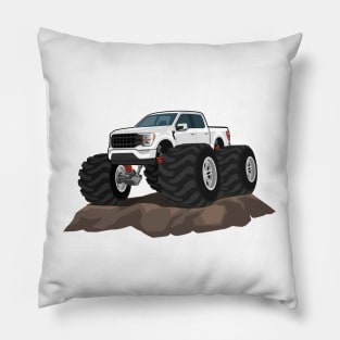 truck f150 offroad style white Pillow