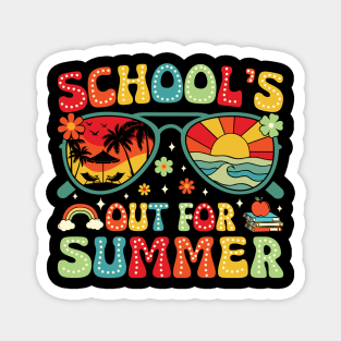 Groovy School's Out For Summer Magnet