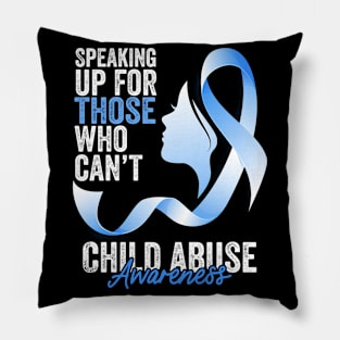 Child Abuse Prevention Awareness Month Blue Ribbon gift idea Pillow