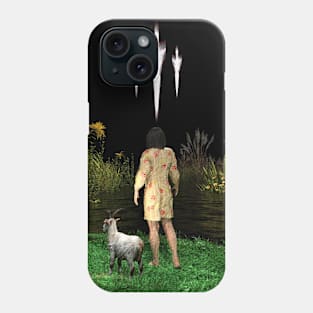 The girl with the goat. Phone Case