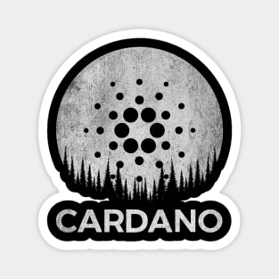 Vintage Cardano Coin Crypto To The Moon Token Cryptocurrency Wallet Cardano HODL Birthday Gift For Men Women Magnet