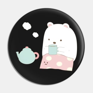 Bear with tea Pin