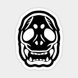 Skull Face White Magnet