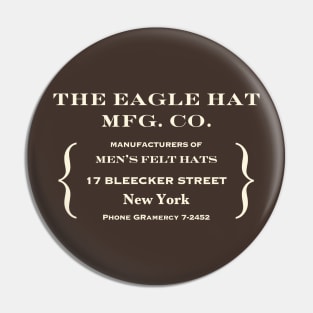 Eagle Hat Mfg Co Vintage Pin