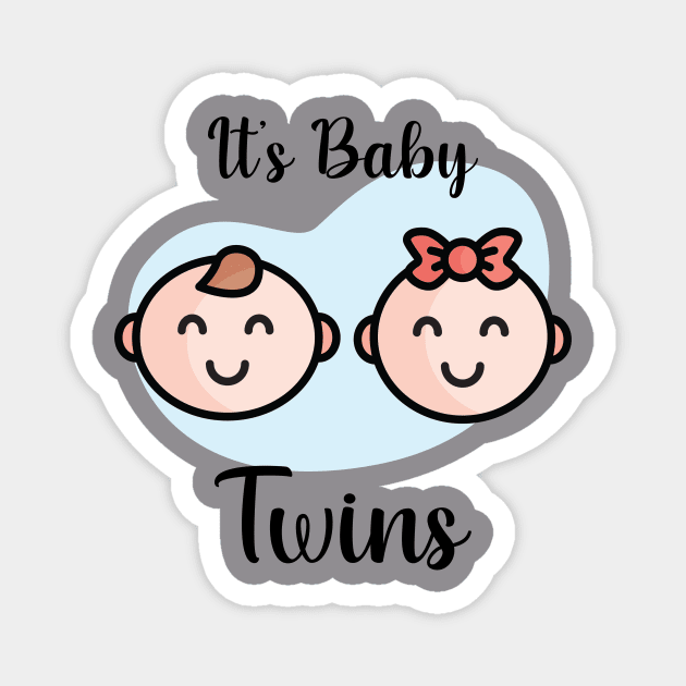 It's Baby Twins Magnet by LABdsgn Store
