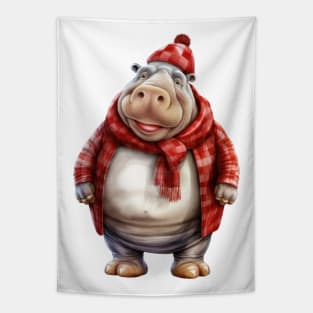 Santa Hippo Tapestry