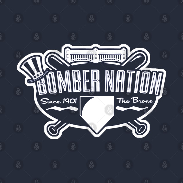 Bronx Bombers Nation Outline by PopCultureShirts