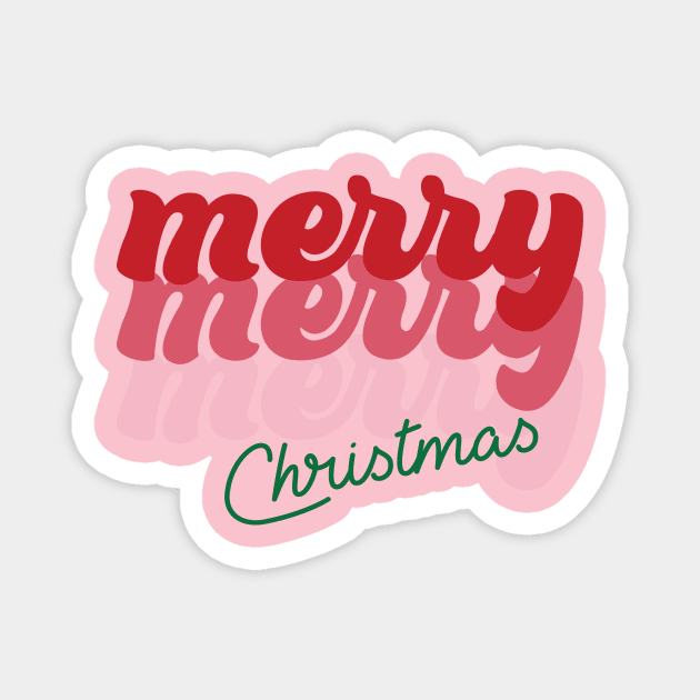 Merry Merry Merry Christmas Magnet by Beavergeek